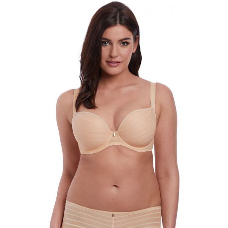 Freya Cameo Deco plunge 34D/75D/80C beżowy
