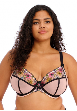 Elomi Carrie soft plunge 34J/75M/80L róż czarny